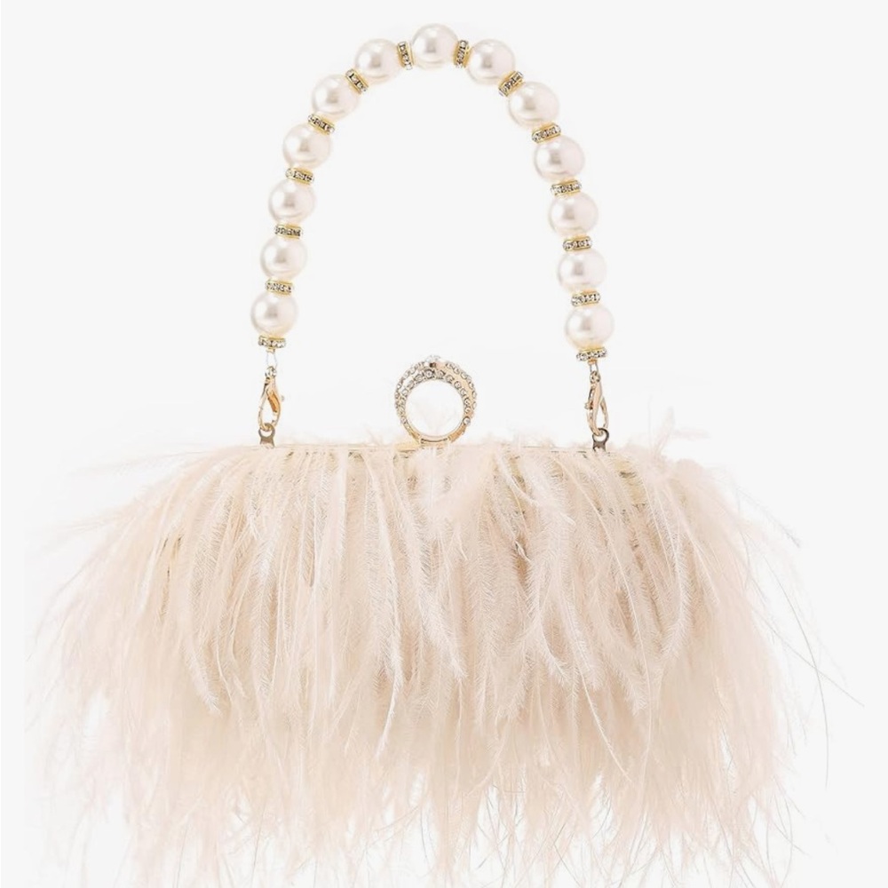 Ostrich Feather Clutch